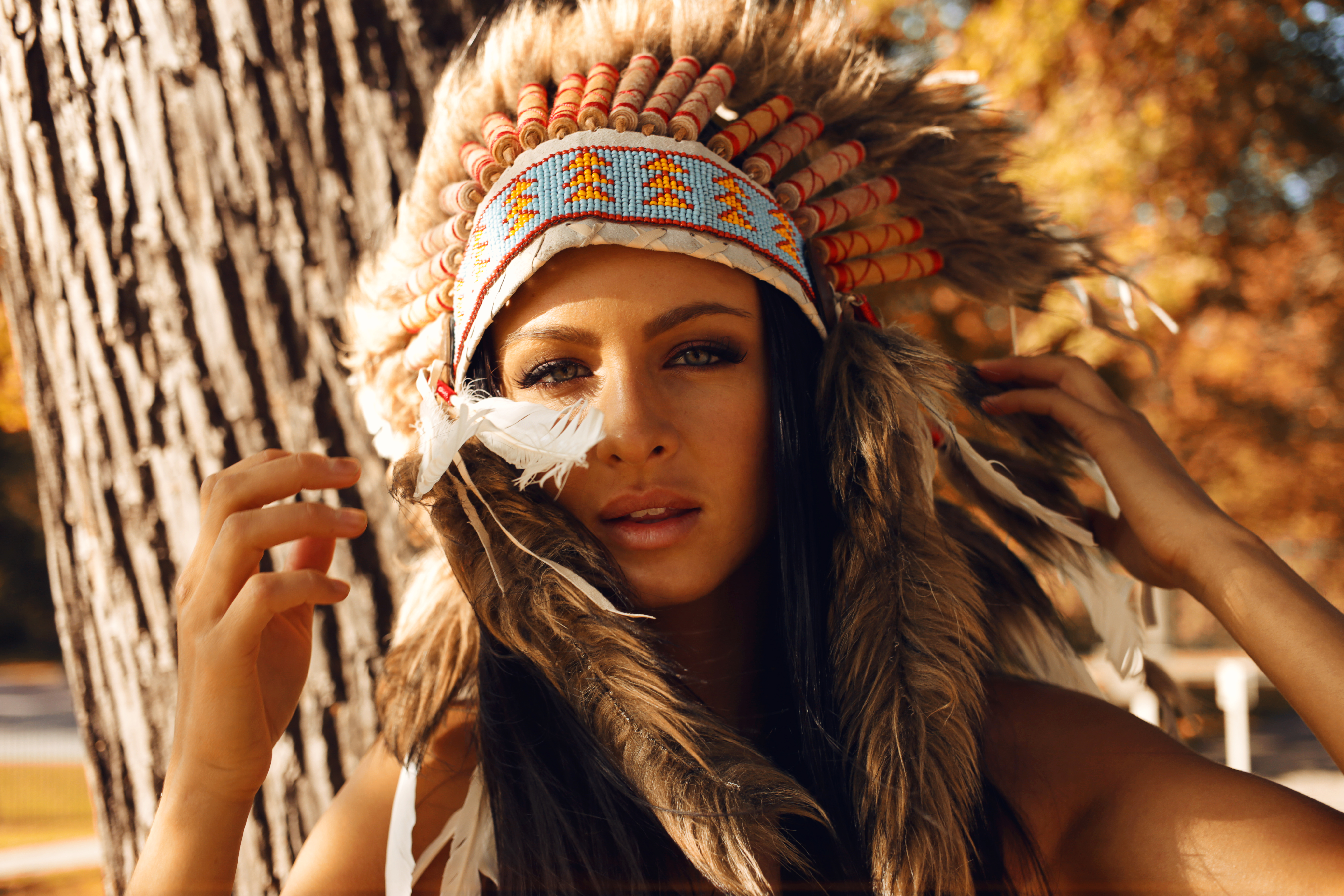 Native american woman taking dick